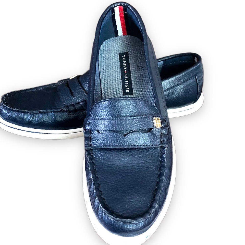 Tommy Hilfiger Navy Blue Loafers Casual Slip on Shoes Size 6.5